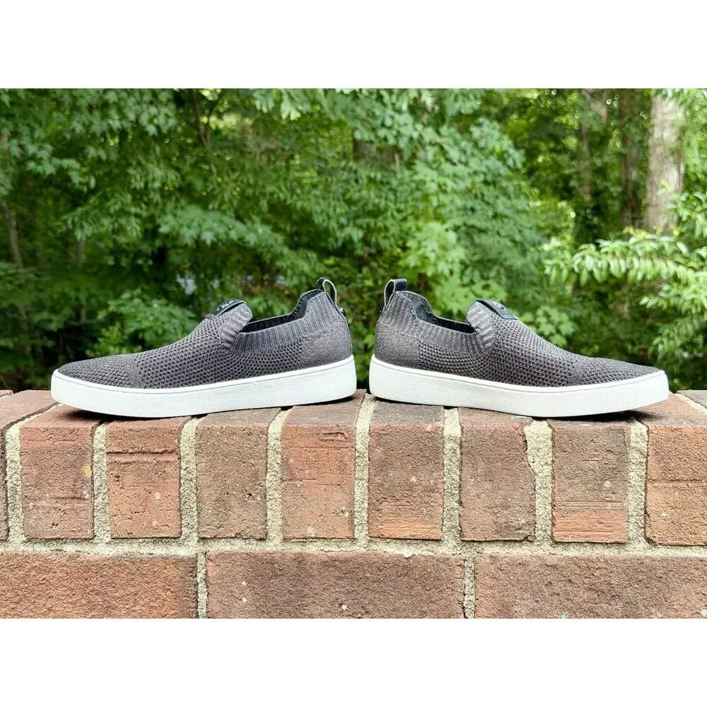 MICHAEL KORS Juno Knit Slip On Sneakers Black Bronze Metallic Women’s Size 7 M